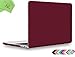 UESWILL MacBook Pro 13 inch Case 2019 2018 2017 2016, Model A2159/A1989/A1706/A1708, Matte Hard Case Cover for MacBook Pro 13 inch (USB-C) with/Without Touch Bar, Wine Red