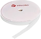 VELCRO Brand 150mm Sew On Tape White Hook & Loop Roll 5m