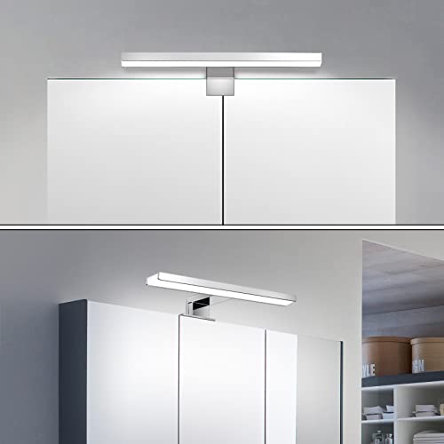 ERWEY LED Mirror Lamp 30 cm, LED Wall Lamp Cabinet Light 5 W 230 V, Cool White Light 6000 K, Wall or Furniture Mounting, IP44 Bathroom Lamp