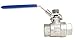 DuraChoice 304 Stainless Steel Ball Valve - Full Port - 1,000 WOG (PSI) Heavy Duty for Water, Oil, and Gas with Blue Locking Handles, NPT