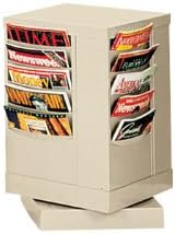 Durham Office Revolving Literature Rack with 20 Magazine Pockets