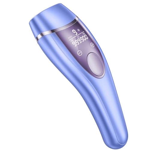 21J IPL Painless Laser Epilator with Cooling Function, Pulsed Light Epilator 9 Energy Levels, Laser Machine Hair Removal Home for Face, Bikini and Body, Dark Blue