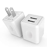 Wall Charger, [2-Pack] 2.4Amp Taymanso 2-Port USB Wall Charger Home Travel Plug Power Adapter For iPhone X 8/7/6 Plus SE/5S/4S,iPad, iPod,, Samsung Galaxy S7 S6, HTC, LG, Table, Motorola And More