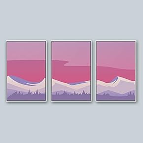 Framed for Living Room Bedroom Scenery Theme for x3 Panels