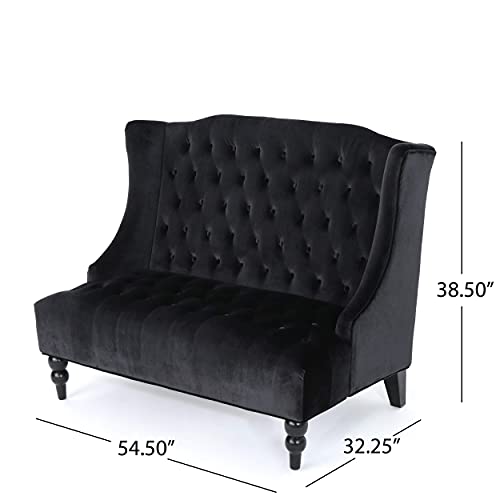 Christopher Knight Home Leora Modern Glam Tufted Velvet Wingback