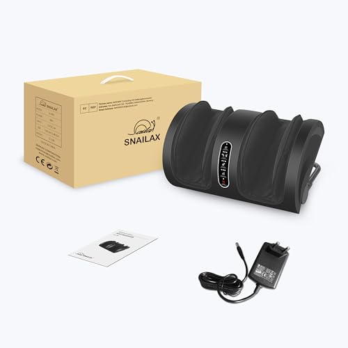 Snailax Shiatsu Foot Massager with Heat, Leg Massager Electric with Kneading and Rollers, Calf Massager for Relaxation, Foot Massage, Gifts