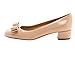 Guoar Women's Closed Toe Block Heels Patent Bowknot Pumps Shoes Low Heels For Dress Party