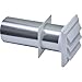 Pasco Lambro 267W Louvered Vent With Tail Pipe and Trim Plate 4 Inch White Plastic