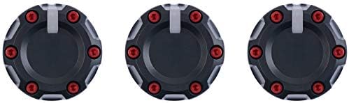 AJT DESIGN Climate Knobs (FJ Cruiser) Black - RED Screws