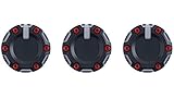 AJT DESIGN Climate Knobs (FJ Cruiser) Black - RED Screws