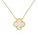 Dhruvansh Creations 18k Gold Plated Brass Four Leaf Van Cleef 18