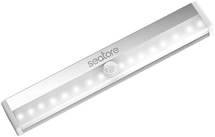 Seatore Wireless Motion Sensor Light 16 LED Rechargeable Portable Nightlight With Magnetic Strip, Cool White,1-Pack