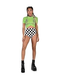 Camisa de dama de malla para festivales, raves, clubes