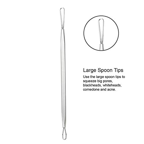 HotLife Professional Blackhead Remover Pimple Comedone Extractor Tools Set of 5, Best Splinter Acne Removal Kit and Skin Tools for Skin Blemishes, Whitehead, Pimples, Cysts and Zit Popper - Thumbnail 5
