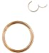 Forbidden Body Jewelry 316L Surgical Steel Hinged Seamless Nose Rings Hoop 16 gauge (16G), Diameter 10mm, Rose Gold Tone.