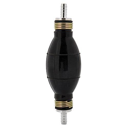 WarmCare 8mm Black Rubber Fuel Transfer Pump Hand Primer Gasoline Petrol Pump Bulb One Way Valve Universal Vacuum Fuel Line for Diesel Marine Boat Accessories