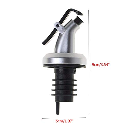 12 Pcs Pour Spouts, TBWHL Olive Oil Vinegar Dispenser Bottle Liquor Wine Pourers Flip Top Stopper Leak-proof with Lid for Kitchen and Bar