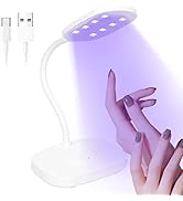 AORAEM LED Light Nail Lamp 12W Portable Gooseneck Plug in Lamp Gel Light Nail Dryer Gel Polish Li...