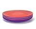 KX-WARE Everyday Plates - Unbreakable and Reusable 10-inch Plastic Dinner Plates, Set of 8 Multicolor | Microwave/Dishwasher Safe, BPA Free