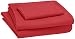 AmazonBasics Kid's Sheet Set - Soft, Easy-Wash Microfiber - Twin, Red