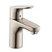 hansgrohe Focus Modern Upgrade Easy Clean 1-Handle 1 7-inch Tall Bathroom Sink Faucet in Brushed Nickel, 04371820