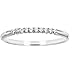 Vir Jewels 1/10 carat (ctw) Petite Diamond Wedding Anniversary Band for Women, Round Diamond Engagement Ring 10K White Gold 10 Stones Prong Set 0.10 cttw, Size 4.5-10