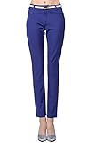 Kuyuansu Women's Mid Rise Fit Plain Front Skinny Dress Pants