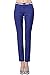 Kuyuansu Women's Mid Rise Fit Plain Front Skinny Dress Pants