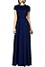 WOOSEA Women's Retro Floral Lace Wedding Maxi Bridesmaid Long Dress