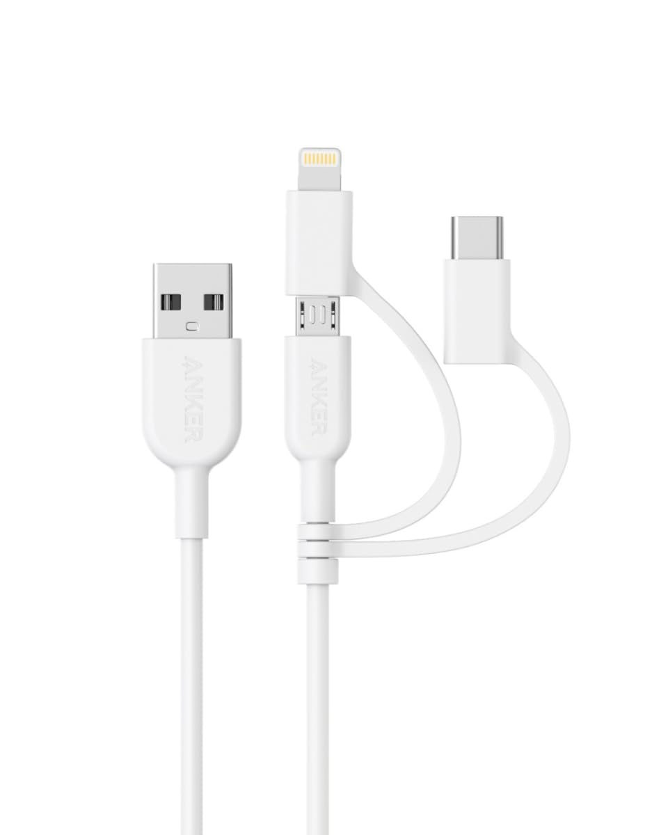 Anker A8436022 PowerLine II 3-in-1 ケーブル 0.9m ホワイト アンカーの商品画像