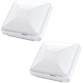 VETOMILE RV Roof Vent Lid Cover 14 inch Universal White Cover Lid for Motorhome Trailer RV Camper 2 Pack