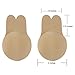 Women Breast Lift Petals Pasties Nipplecovers Strapless Backless Bra Adhesive Wedding Dress Bras Beige Large