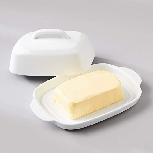 Corelle Coordinates Butter Dish with Lid, Butter Stick Holder with