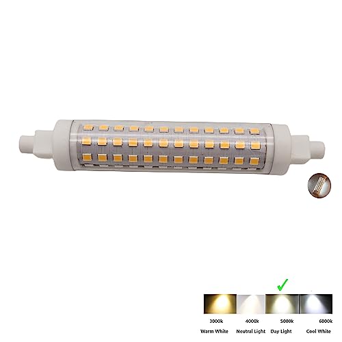 QLEE 2 PCS Led R7s 12 Watt Ampoules Halogènes R7s T3 118mm 150w 220v J Type 4.65 Pouces Double Ended Light Ampoule Paysage Lumières Travail Sécurité Mur Extérieur Flood Light Ampoules, 5000k