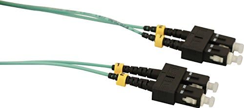 FiberLink Pro Nexus SC to SC Multi-Mode OM4 Fiber Optic 3m/9.8ft Patch Cable, bend-insensitive, OFNP, 100G/40G/10G/1G compatible, Plus Corning ClearCurve OM4 cable - USA,