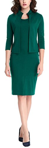 Women s green vintage 2 pieces 3/4 sleeve wear to work …