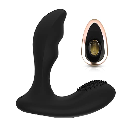 Prostate Massager Anal Vibrator Anal Vibrating Plug with Remote Control, G-spot Vibrator Sex Toys for Men, Women and Couple, Upgraded Rechargeable 12 Speeds Waterproof Silicone Soft Skin-Friendly