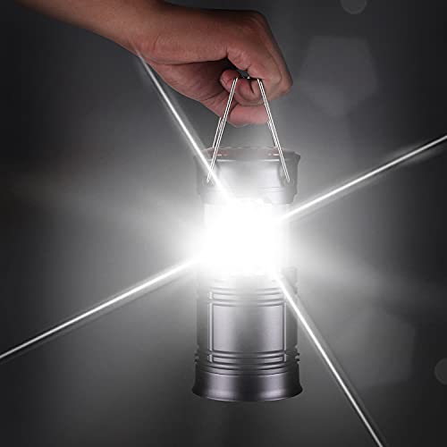 Lichamp 2 Pack LED Camping Lanterns, Battery Powered Lantern Flashlight