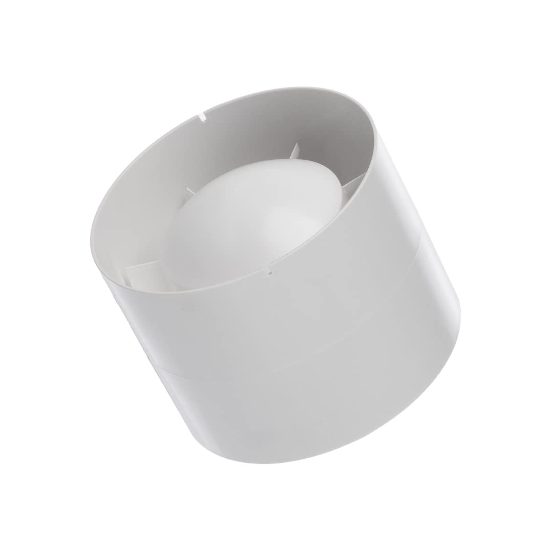 EUROPLAST Ø 100mm | 4 inch Round Pipe Fan with a Timer - Bathroom Fan - Duct Fan - Plastic - White