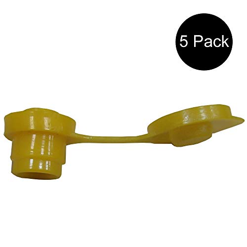 (5) Yellow Fuel Gas Can Jug Vent Caps Blitz Wedco Scepter Essence Midwest Eagle