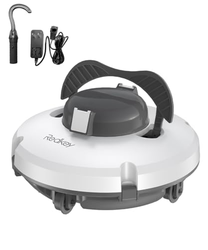 Photo 1 of Redkey S100 Cordless Robot Pool Cleaner, Last 130Min, 18° Slope Angle, Automatic Pool Vacuum for Above Ground/Inground Pools, Self-Parking Pool Cleaner with Filter Basket, Pool Robot Up to 1100 sq.ft