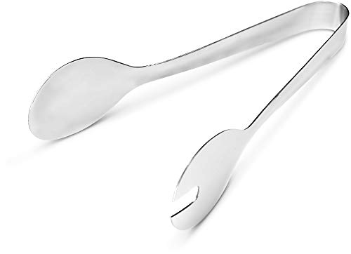 KooK Small Serving Tongs, Stainless Steel, 6 inch, Smooth Edges, Pack of 3 - Thumbnail 3