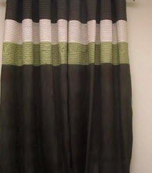 Rgt/ vannie-Choco/ Green Grommet Window Curtain Panel 57x90"