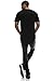 JC DISTRO Mens Hipster Hip Hop Cotton Elong Round Scallop Hemline Tshirt Black Large
