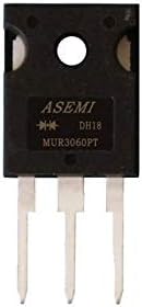 (Pack of 5pcs) MUR3060PT 30A600V with Heat Sink ASEMI TO-247/3P Package 3 Pins Fast Recovery Rectifier Diode for Transformer