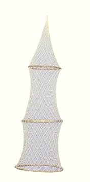 Maritime Deko- Fischreuse- naturfarben- mit 3 Bambusringen 100 cm