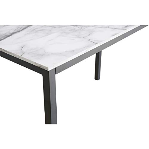 Tilly Lin Faux Marble Writing Desk Computer Desk, Home Office Table, Sturdy and Elegant, 47.2" W