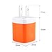 Wall Charger, HUHUTA 3PCS Universal Charger Home Travel Fast Charger Power Adapter for iPhone 7 7s 6s Plus, iPad, Samsung Galaxy S7 S6, Motorola, LG G4 G3 and More Devices. (Orange, Rosered, Purple)