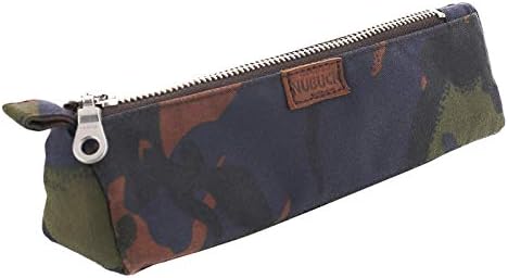 NUBUCK Camouflage Canvas Cloth Utility Multipurpose Pencil Bag/Pouch (Green)