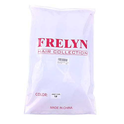FRELYN-Kinky-Curly-Hair-Bundles-Synthetic-Hair-Weave-4-Bundles-Black-Color-18-18-20-20-Inches-High-Temperature-Heat-Resistant-Fiber